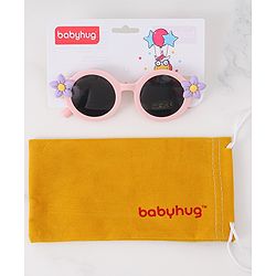 Babyhug Sunglasses With Floral Applique - Pink & Purple