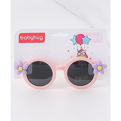 Babyhug Sunglasses With Floral Applique - Pink & Purple