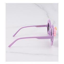 Babyhug Free Size Sunglasses With Floral Applique - Purple