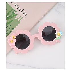 Babyhug Free Size Sunglasses With Floral Applique - Pink