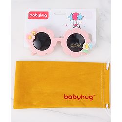 Babyhug Free Size Sunglasses With Floral Applique - Pink