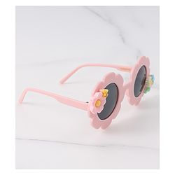 Babyhug Free Size Sunglasses With Floral Applique - Pink