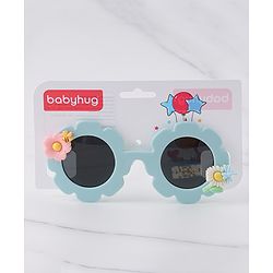 Babyhug Floral Shaped Sunglasses Free Size - Blue
