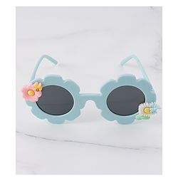 Babyhug Floral Shaped Sunglasses Free Size - Blue