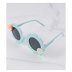 Babyhug Floral Shaped Sunglasses Free Size - Blue