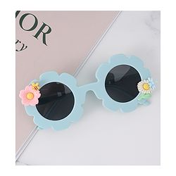 Babyhug Floral Shaped Sunglasses Free Size - Blue