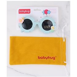 Babyhug Floral Shaped Sunglasses Free Size - Blue