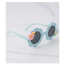 Babyhug Floral Shaped Sunglasses Free Size - Blue