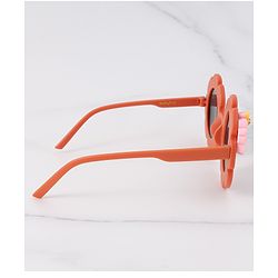Babyhug Free Size Sunglasses With Floral Applique - Orange