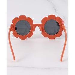 Babyhug Free Size Sunglasses With Floral Applique - Orange