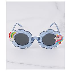 Babyhug Free Size Unicorn Applique Sunglasses - Blue