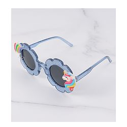 Babyhug Free Size Unicorn Applique Sunglasses - Blue