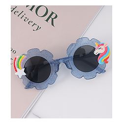 Babyhug Free Size Unicorn Applique Sunglasses - Blue