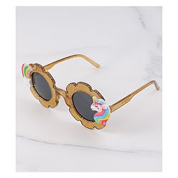 Babyhug Free Size Unicorn Applique Sunglasses - Blue