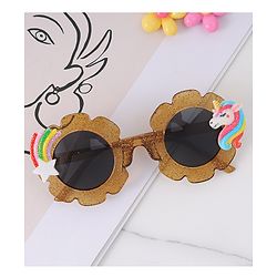Babyhug Free Size Unicorn Applique Sunglasses - Blue