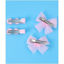 Babyhug Hair Pins And Clips With Floral Applique - Pink