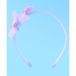 Babyhug Hair Accessories Combo Set With Floral Applique - Purple