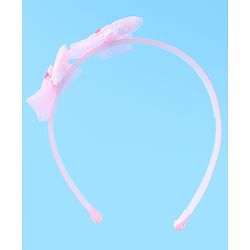 Babyhug Hair Accessories Combo Set With Floral Applique - Pink