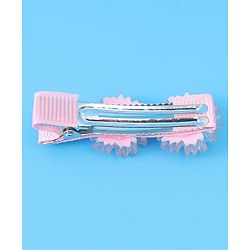 Babyhug Hair Accessories Combo Set With Floral Applique - Pink