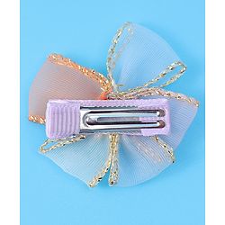 Babyhug Hair Accessories Combo Set With Floral Applique - Purple