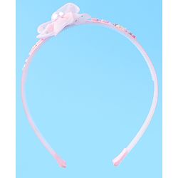 Babyhug Hair Accessories Combo Set With Floral Applique - Pink
