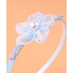 Babyhug Hair Accessories Combo Set With Floral Applique - Pink