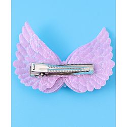 Babyhug Hair Accessories Combo Set With Heart & Butterly Applique - Purple