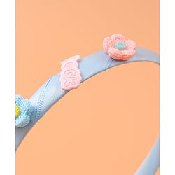 Babyhug Hair Accessories Combo Set With Floral Applique - Blue