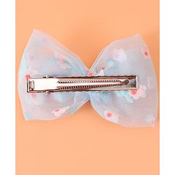 Babyhug Hair Accessories Combo Set With Floral Applique - Blue