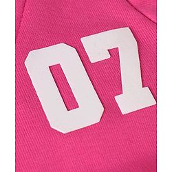 Babyhug Terry Knit Full Sleeves Sweatjacket & Lounge Pant Set With Cut & Sew Design - Dark Pink