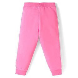 Babyhug Terry Knit Full Sleeves Text Print Zipper Jacket & Jogger Set - Pink