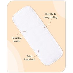 Babyhug  Free Size Reusable Cloth Diaper with Inserts Pack of 3 - Multicolour