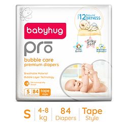 Babyhug Pro Bubble Care Premium Pant Style Diaper Small Size Pack of 2- 84 Pieces Each