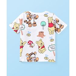 Babyhug Disney Single Jersey Knit Half Sleeves T-Shirts With Winnie The Pooh Graphics Pack of 3 - Green Violet & White