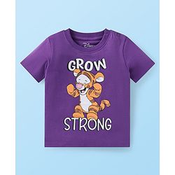 Babyhug Disney Single Jersey Knit Half Sleeves T-Shirts With Winnie The Pooh Graphics Pack of 3 - Green Violet & White