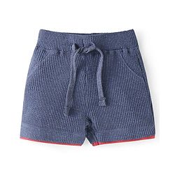 Babyhug Single Jersey Knit Half Sleeves T-Shirt & Shorts Set With Text Embroidery - Charcoal Grey