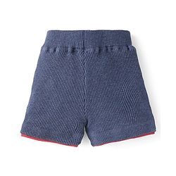 Babyhug Single Jersey Knit Half Sleeves T-Shirt & Shorts Set With Text Embroidery - Charcoal Grey