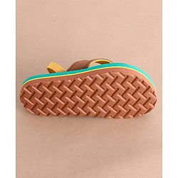 Cute Walk by Babyhug Cub Printed Flip Flops with Back Strap - Mint Green