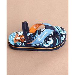 Cute Walk by Babyhug Slip On Flip Flops With Teddy Print - Navy Blue