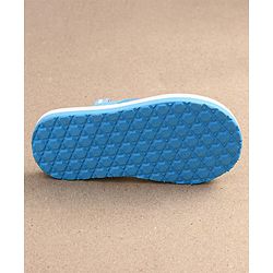 Cute Walk by Babyhug Flip Flops with Animal Print & Velcro Closure - Light Blue