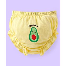 Babyhug 100% Cotton Knit Bloomers with Fruit Prints Pack of 7 - Aqua White & Green
