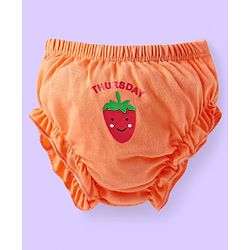 Babyhug 100% Cotton Knit Bloomers with Fruit Prints Pack of 7 - Aqua White & Green