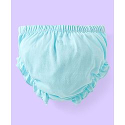 Babyhug 100% Cotton Knit Bloomers with Fruit Prints Pack of 7 - Aqua White & Green