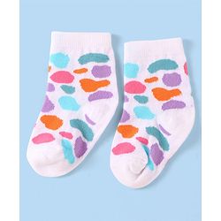 Cute Walk By Babyhug Anti-Bacterial Ankle Length Socks With Text & Heart Design Pack Of 3 - Pink & Light Blue