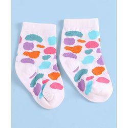 Cute Walk By Babyhug Anti-Bacterial Ankle Length Socks With Text & Heart Design Pack Of 3 - Pink & Light Blue