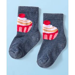 Cute Walk by Babyhug Knit Ankle Length Socks With Text Design Pack of 3 - Pink White & Grey