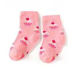 Cute Walk by Babyhug Knit Ankle Length Socks With Text Design Pack of 3 - Pink White & Grey