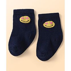 Cute Walk by Babyhug Knit Ankle Length Socks With Heart Design Pack of 3 - Dark Pink Black & White