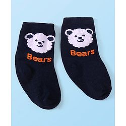 Cute Walk by Babyhug Knit Ankle Length Socks With Animal Design Pack of 3 - Black White & Green