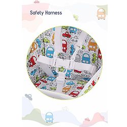 Babyhug Fun Feast Highchair With Adjustable Food Tray & 5 Point Safety Harness - Red - 80 x 63 x 96 cm Red